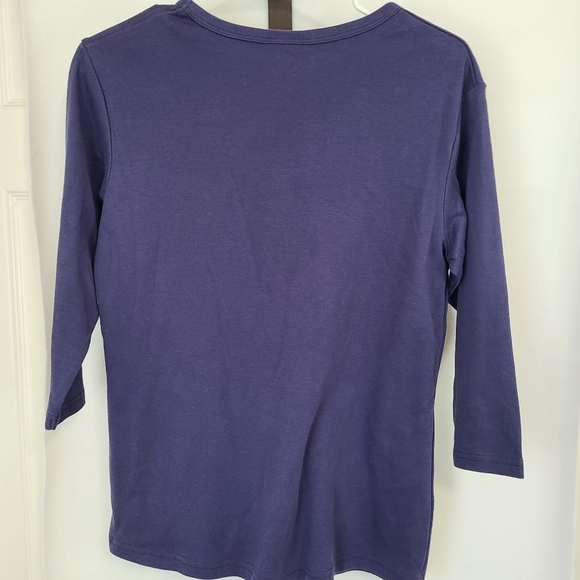 (1651) Sawyer Creek Studio Woman's Long Sleeve Pullover Blouse,Size: Medium Blue - Picture 14 of 16